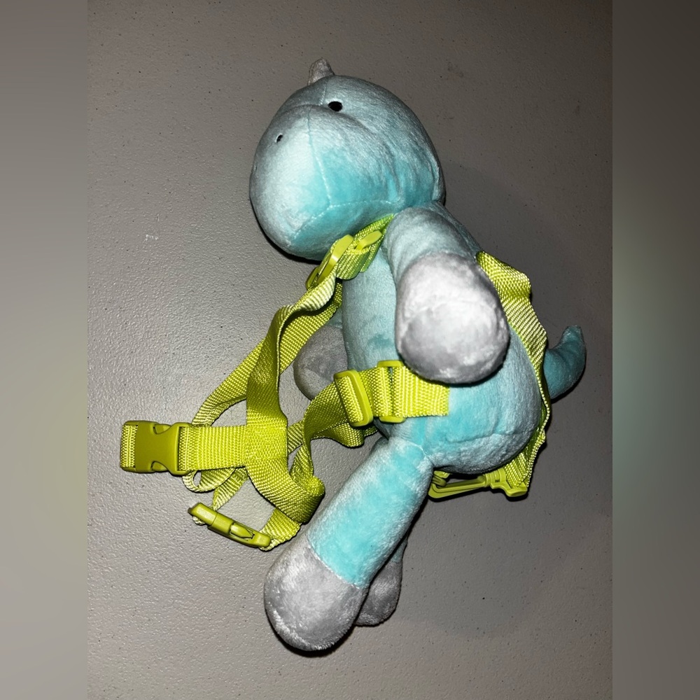 Travel Bug Toddler 2-in-1 Safety Harness, Dinosaur- Teal/Grey